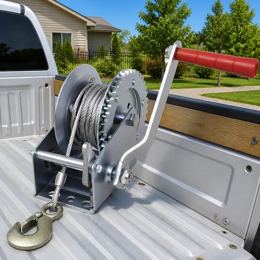 Hand Winch 540kg Heavy Duty Pulling Cable Trailer Truck Hoist Lifter Tool