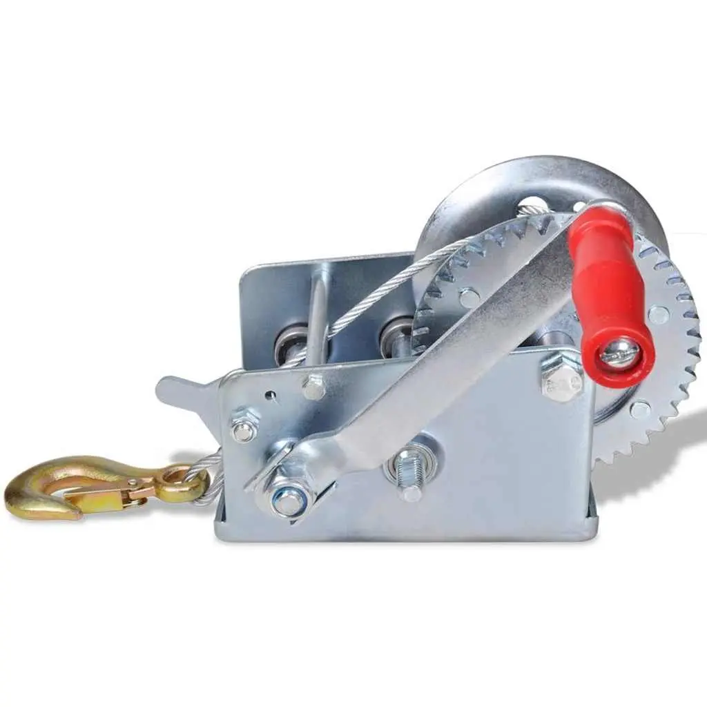Hand Winch Heavy Duty 1130kg 10m Cable Dual-Axis Handle