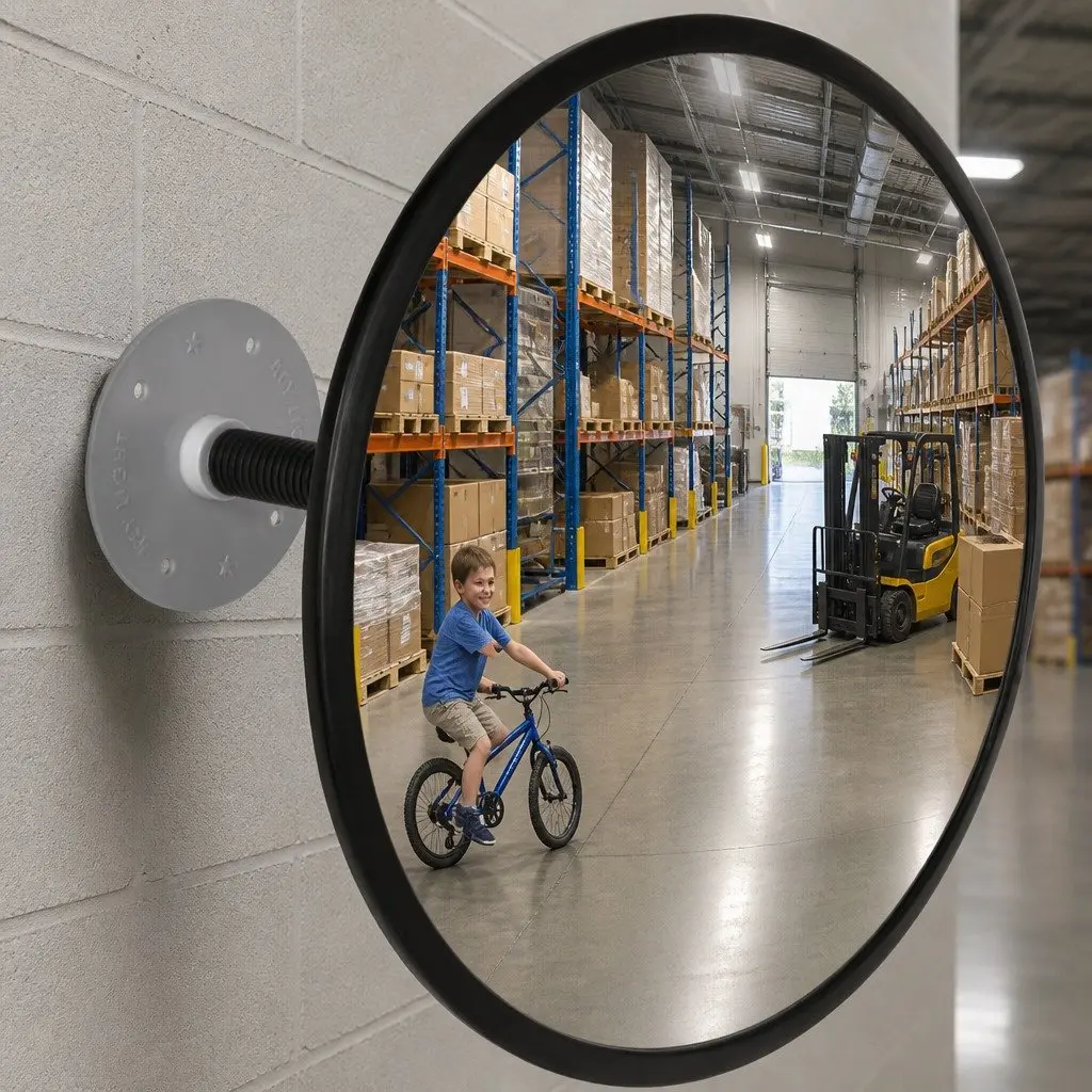 30cm Convex Traffic Mirror Acrylic Safety Indoor Warehouse Garage Blind Spot