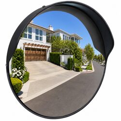 30cm Black Convex Traffic Mirror for Your Safety Needs