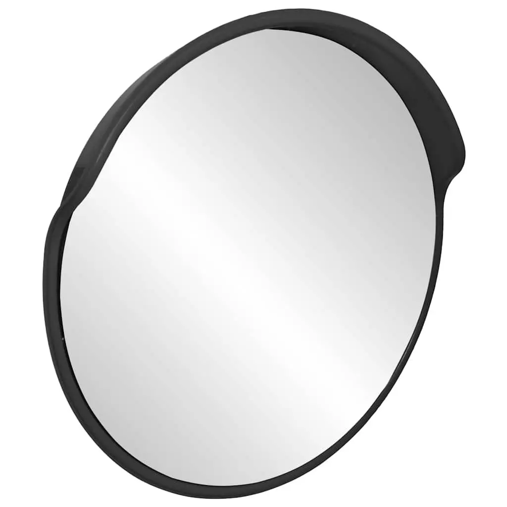 Convex Traffic Mirror PC Plastic Black 30cm Outdoor Road Safety Security Blind