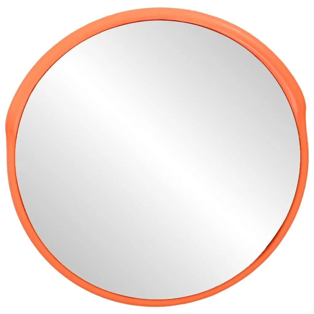 Convex Traffic Mirror 60cm PC Plastic Orange Outdoor Safety Road Security