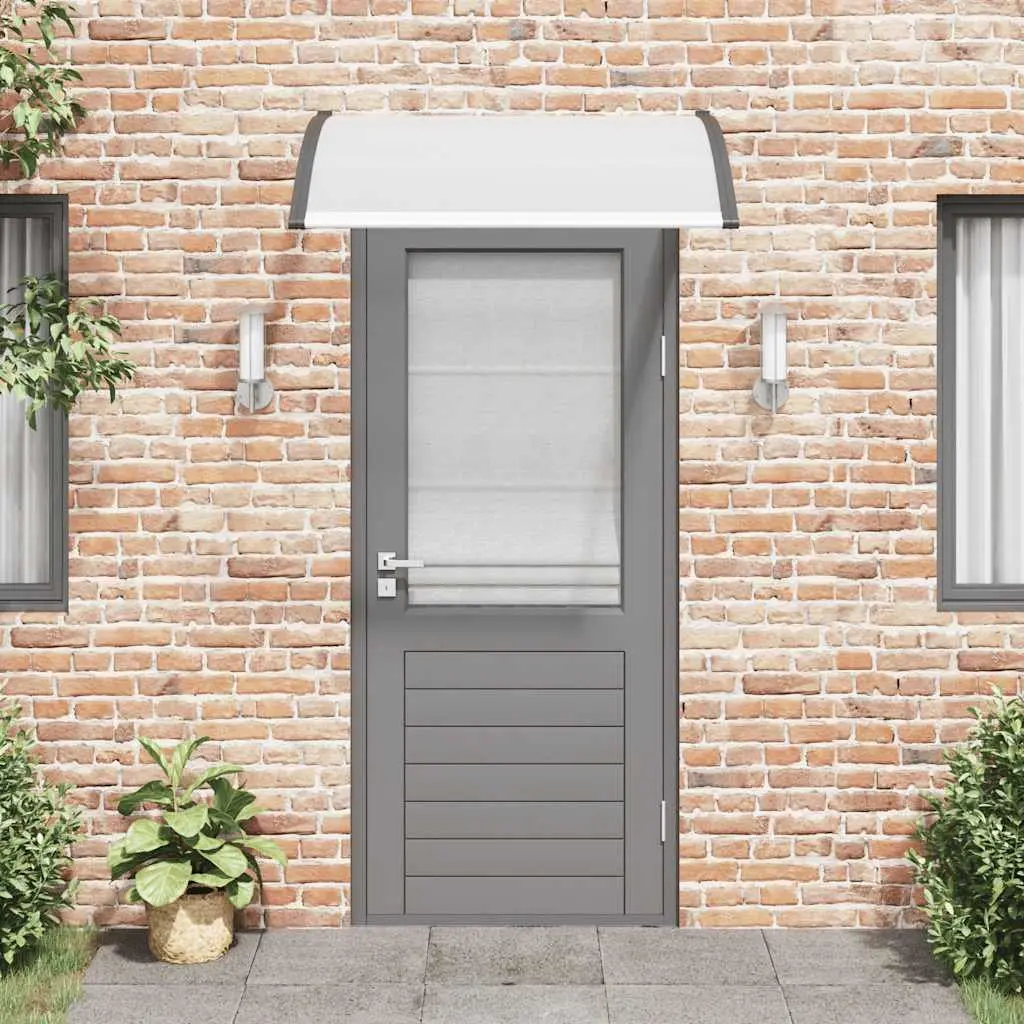 Door Canopy 120 x 100 cm PC Polycarbonate Awning Window Shelter Outdoor Porch