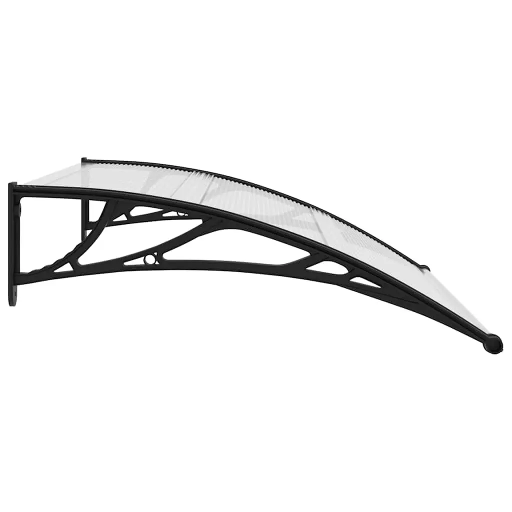 Door Canopy 120 x 100 cm PC Polycarbonate Awning Window Shelter Outdoor Porch