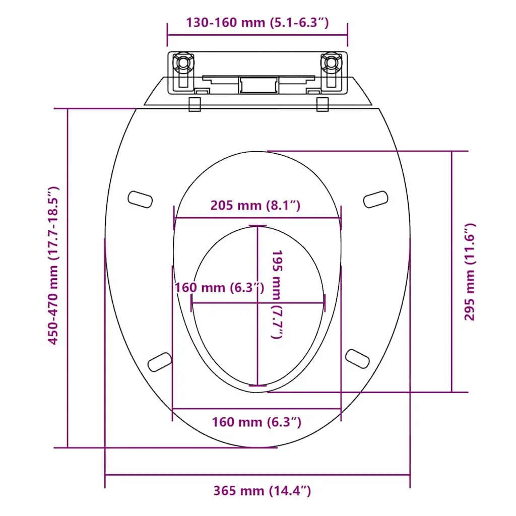 Soft-Close Toilet Seat White Oval Standard Bowl Bathroom Accessory