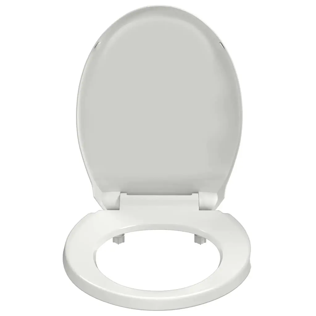Soft-Close Toilet Seat White Oval Standard Bowl Bathroom Accessory