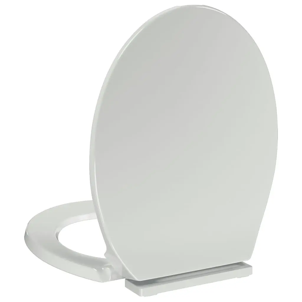 Soft-Close Toilet Seat White Oval Standard Bowl Bathroom Accessory