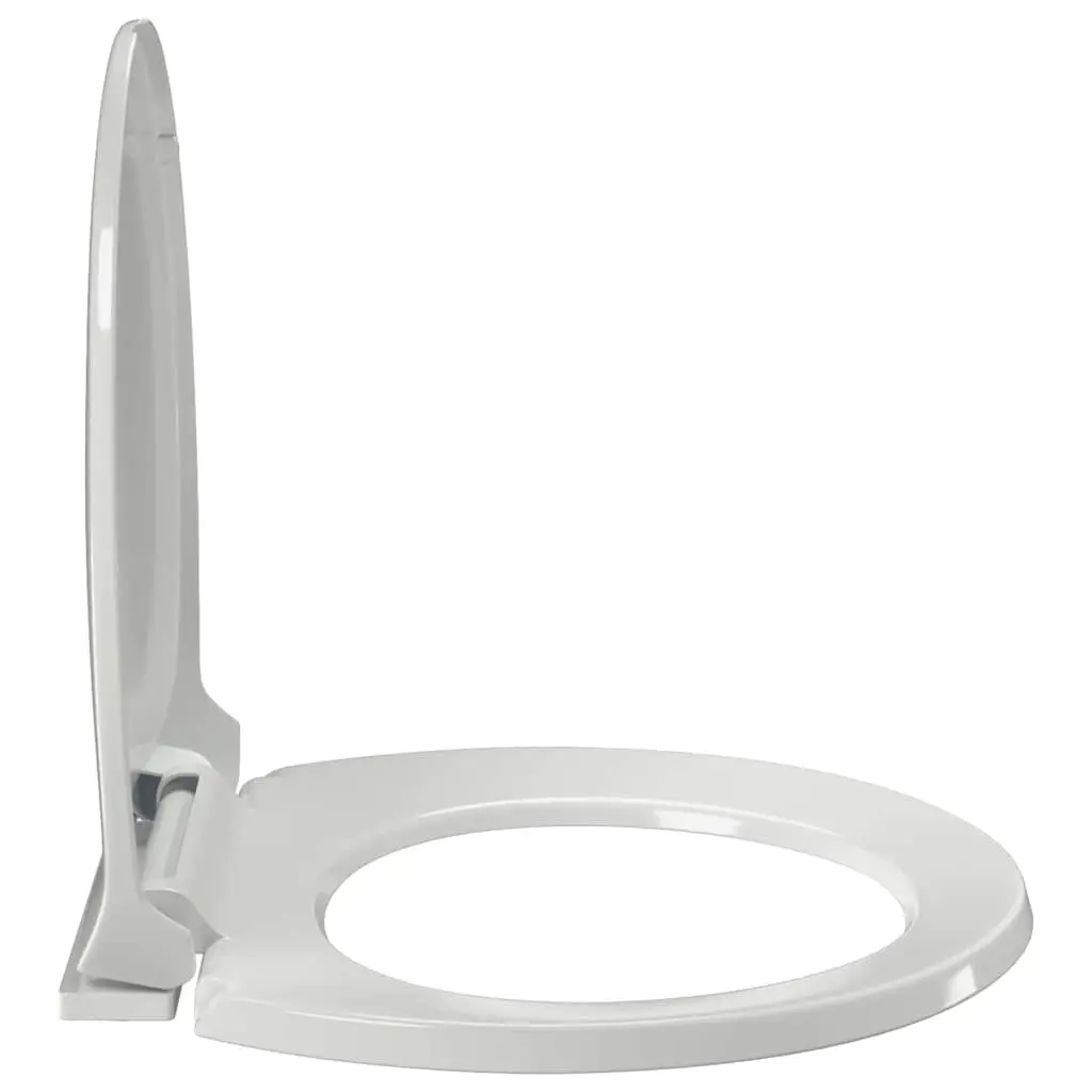 Soft-Close Toilet Seat White Oval Standard Bowl Bathroom Accessory