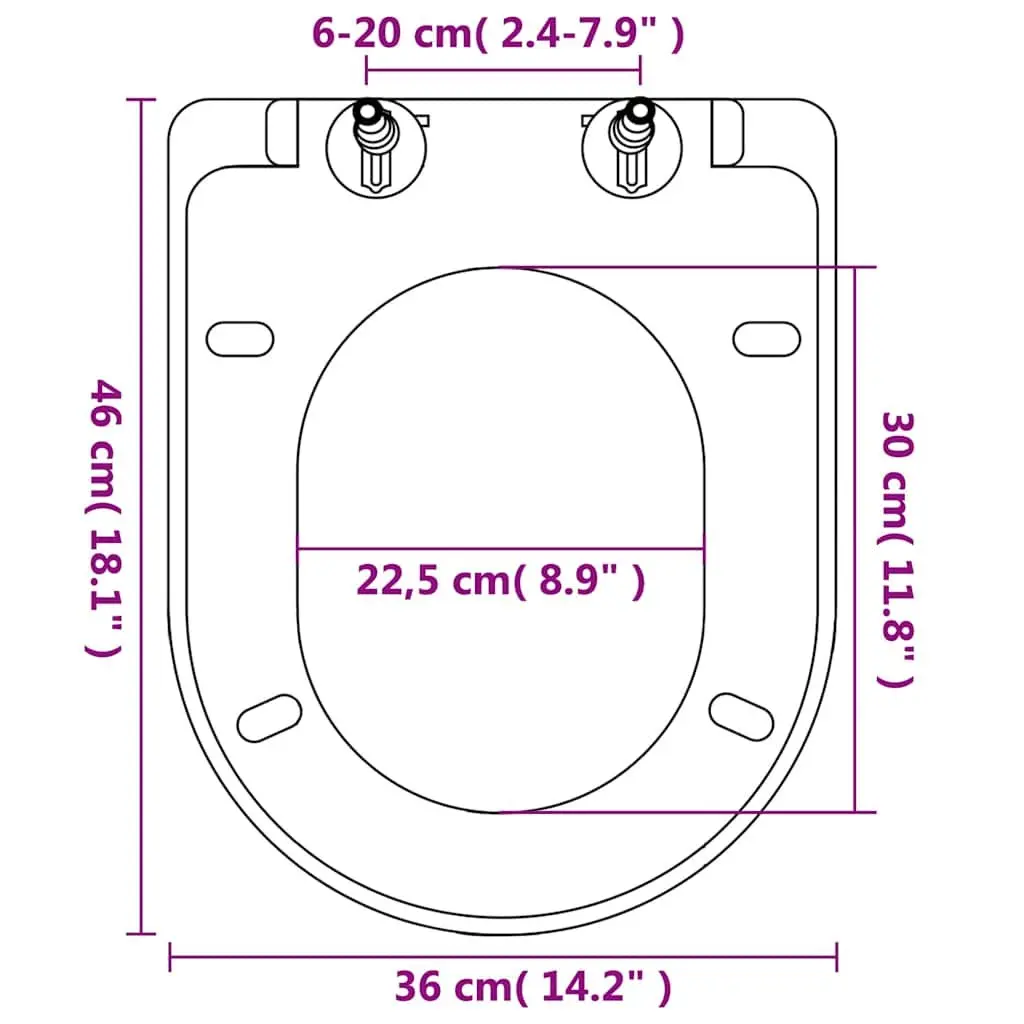 Toilet Seat Soft-close Square White Standard Size Quick-release Bathroom Fixture