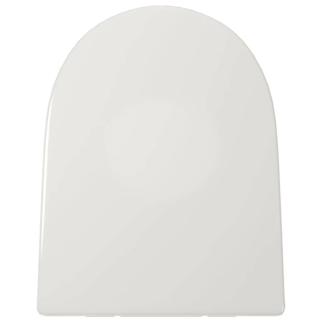 Toilet Seat Soft-close Square White Standard Size Quick-release Bathroom Fixture
