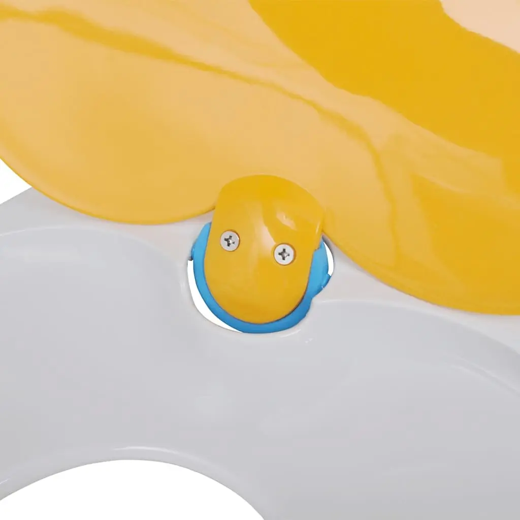 Toilet Seat Soft-Close Yellow White Dual Size for Adults Children Family Bathroom