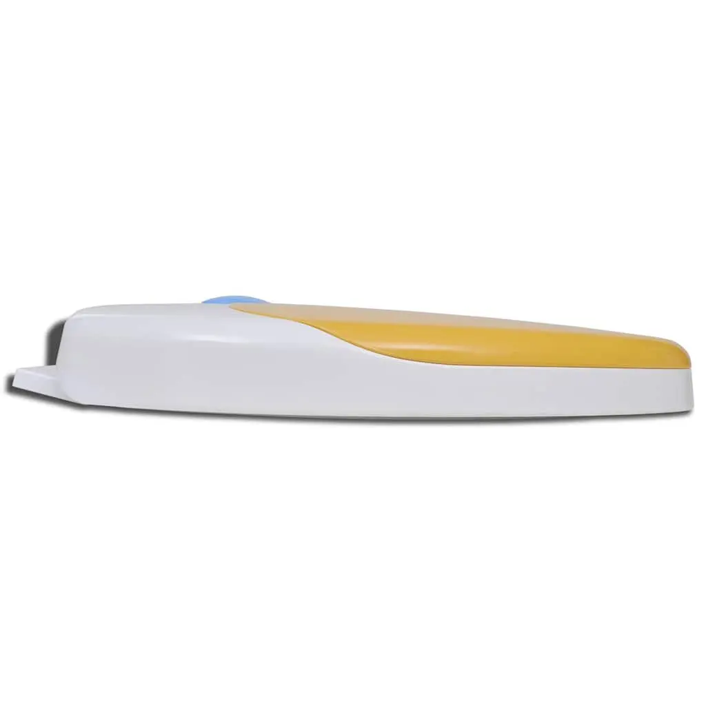 Toilet Seat Soft-Close Yellow White Dual Size for Adults Children Family Bathroom