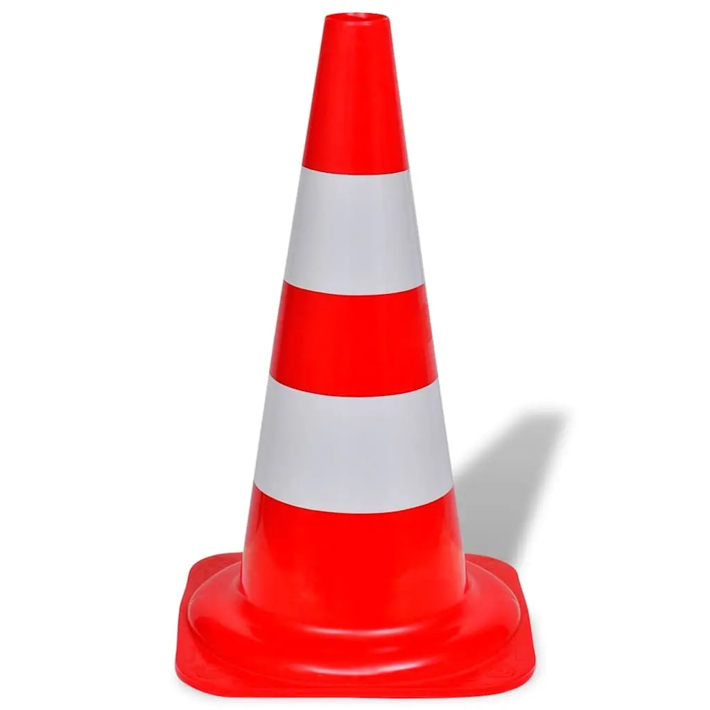 Traffic Cones Reflective Red White 50cm 10 Piece