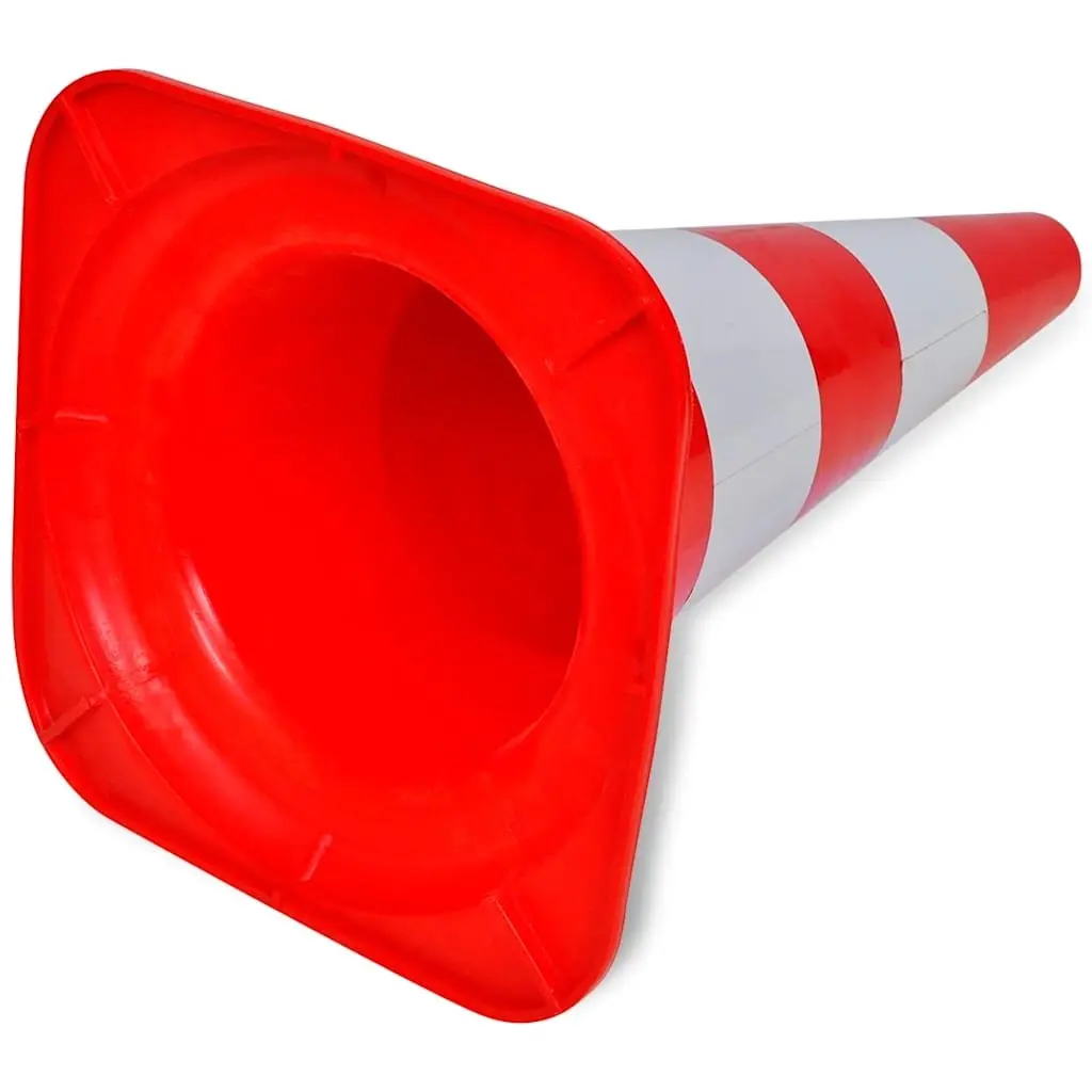 Traffic Cones Reflective Red White 50cm 10 Piece