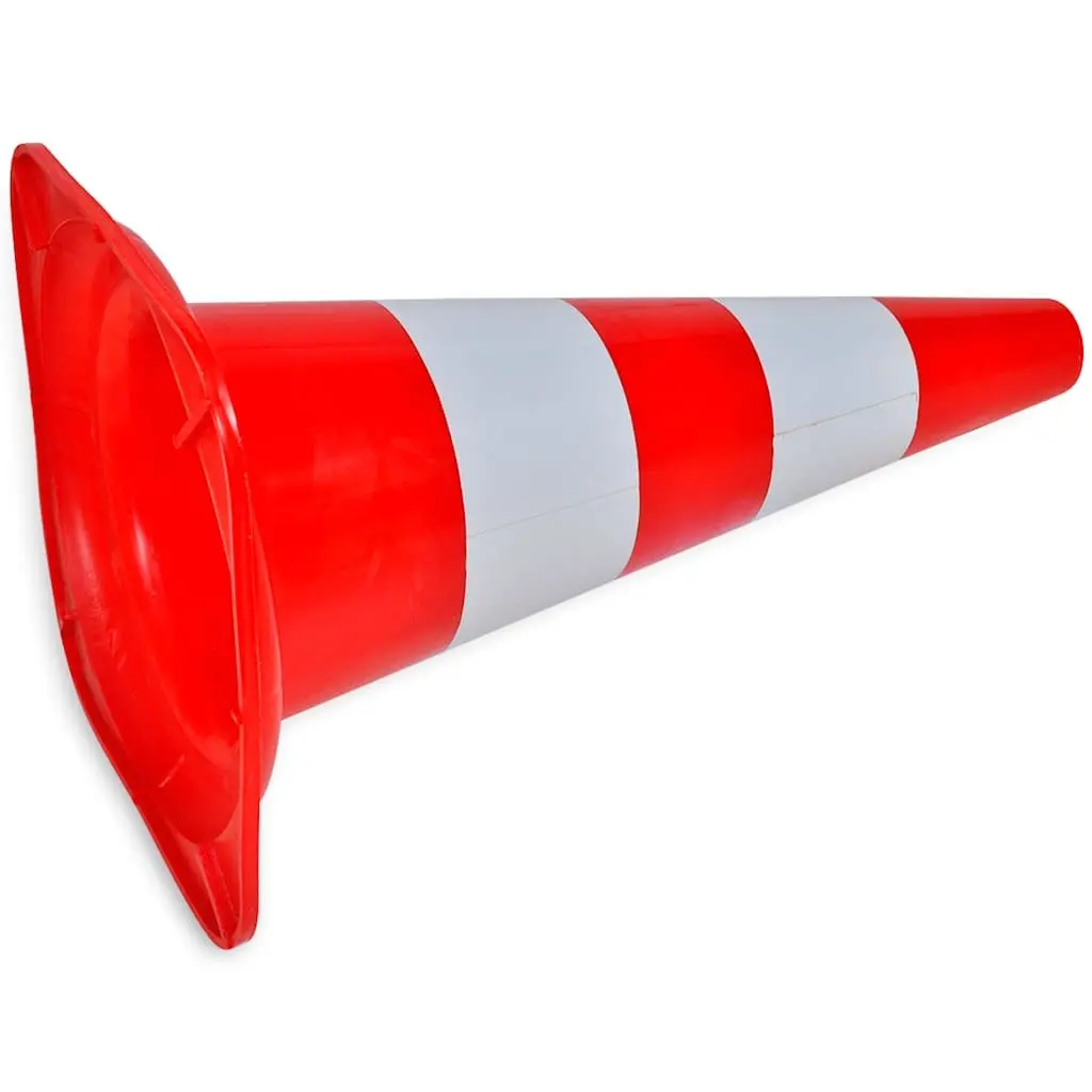 Traffic Cones Reflective Red White 50cm 10 Piece
