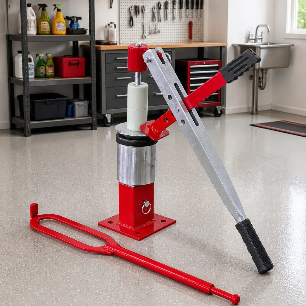 Mini Tyre Changer Portable Tool Compact Height 42 cm Red