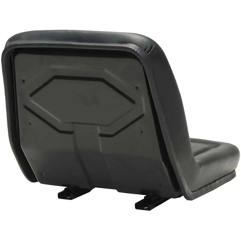 Universal Tractor Seat Black Padded Backrest Steel Frame Water-Resistant 150 mm Adjustment