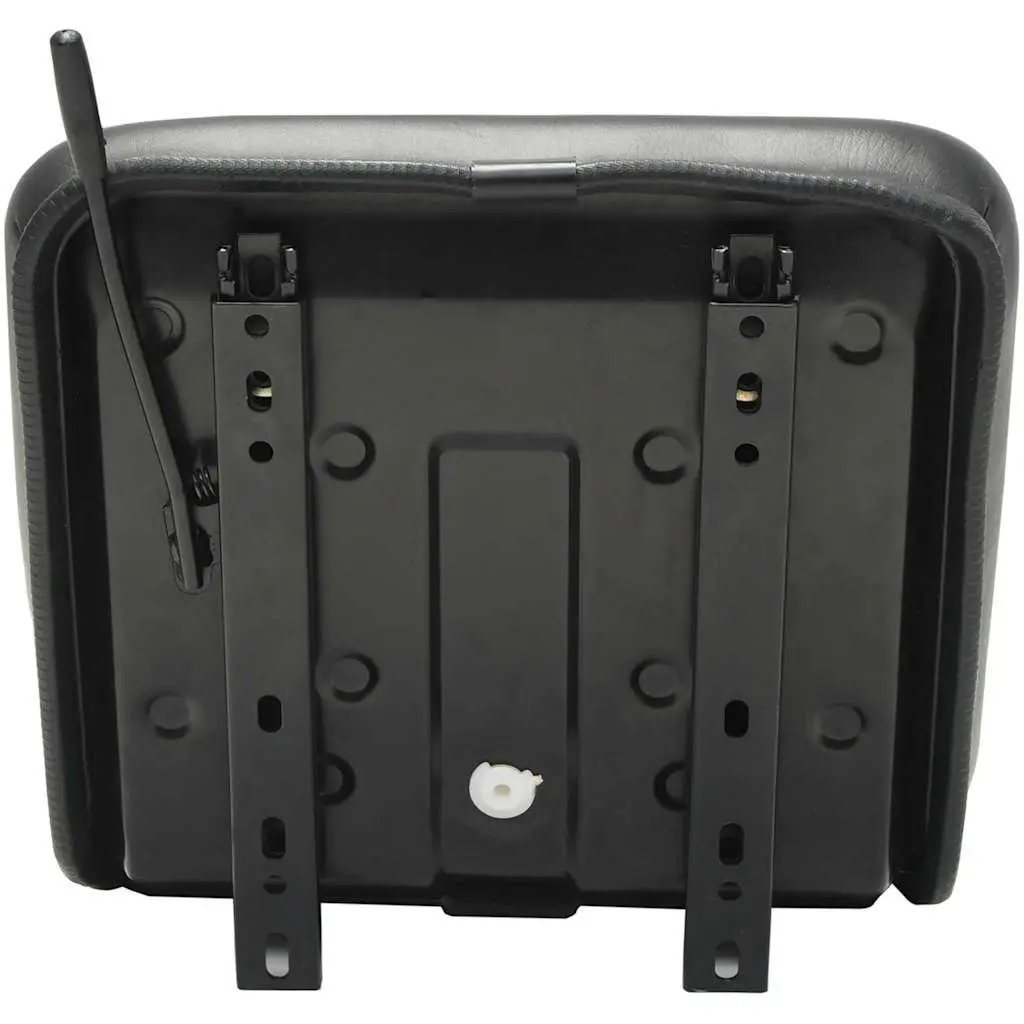 Universal Tractor Seat Black Padded Backrest Steel Frame Water-Resistant 150 mm Adjustment