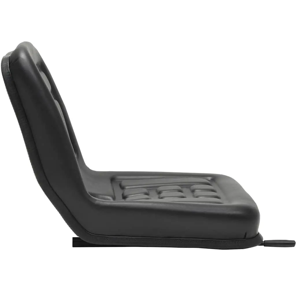 Universal Tractor Seat Black Padded Backrest Steel Frame Water-Resistant 150 mm Adjustment