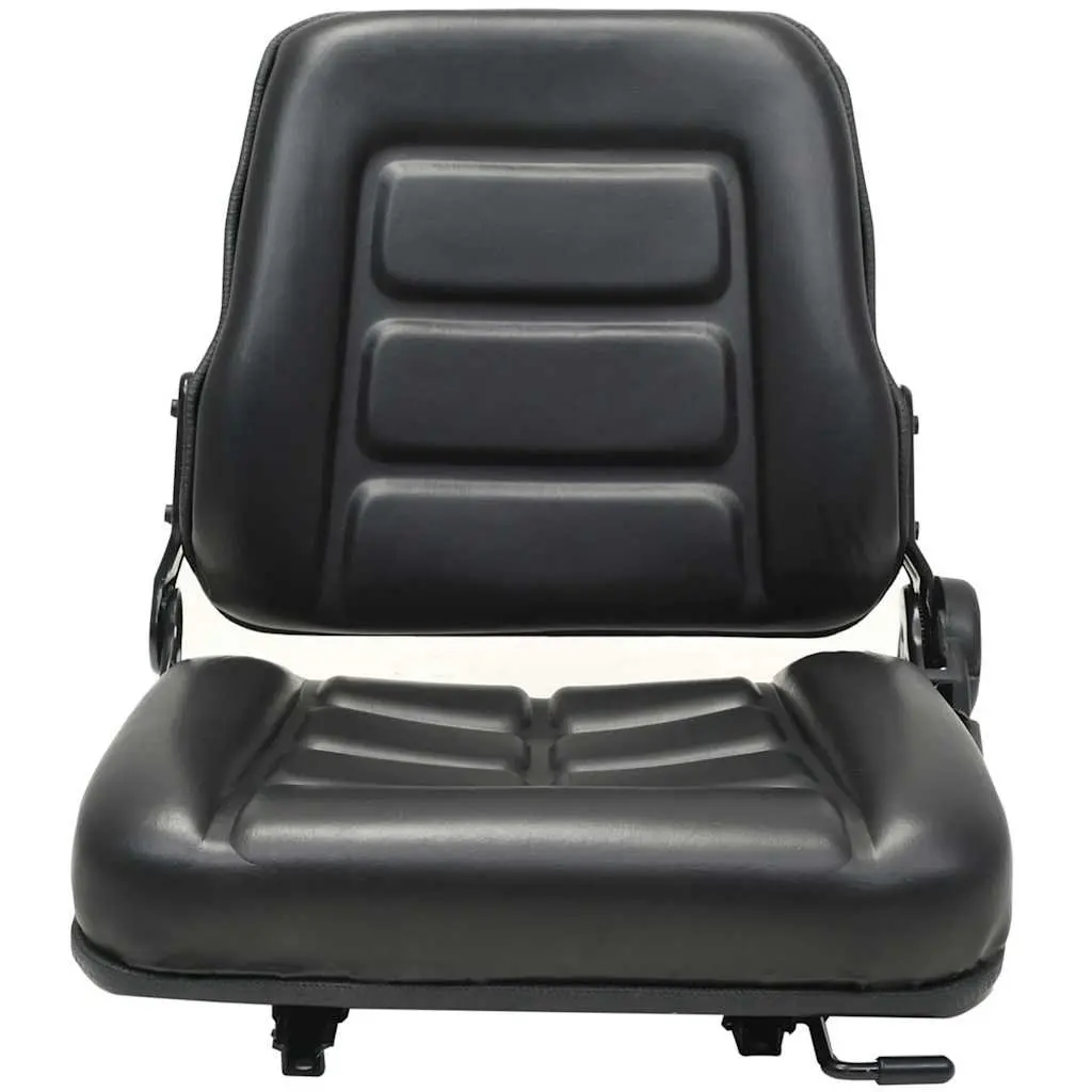 Tractor Forklift Seat Heavy Duty Adjustable Backrest Black Padded