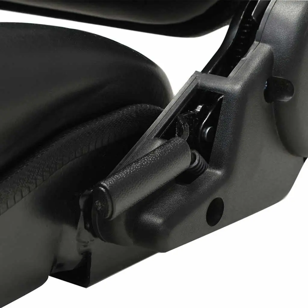 Tractor Forklift Seat Heavy Duty Adjustable Backrest Black Padded