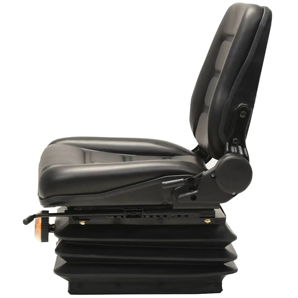 Forklift Tractor Seat Heavy Duty Comfort Suspension Adjustable Backrest Black