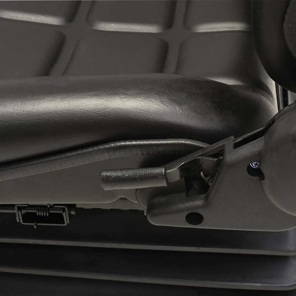 Forklift Tractor Seat Heavy Duty Comfort Suspension Adjustable Backrest Black