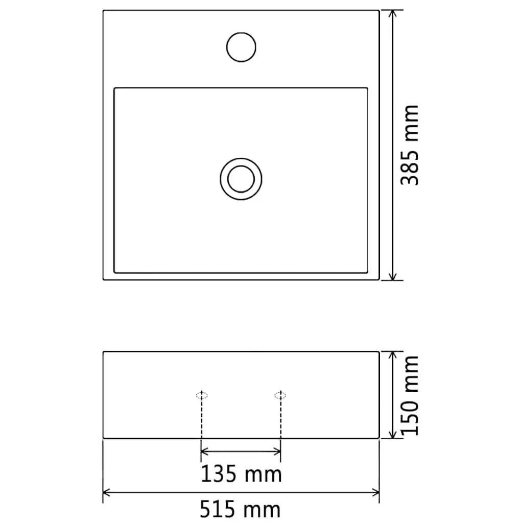 White Ceramic Basin Sink