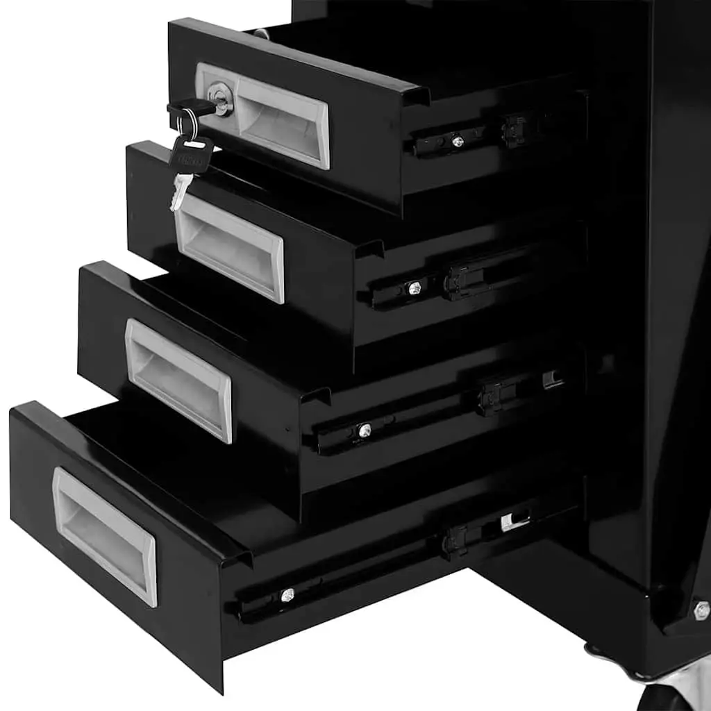 Welding Cart Mobile Trolley Black Steel 4 Drawers