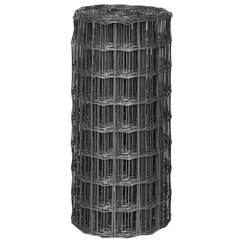 Steel Wire Mesh Panel Grey 25m Garden Fencing