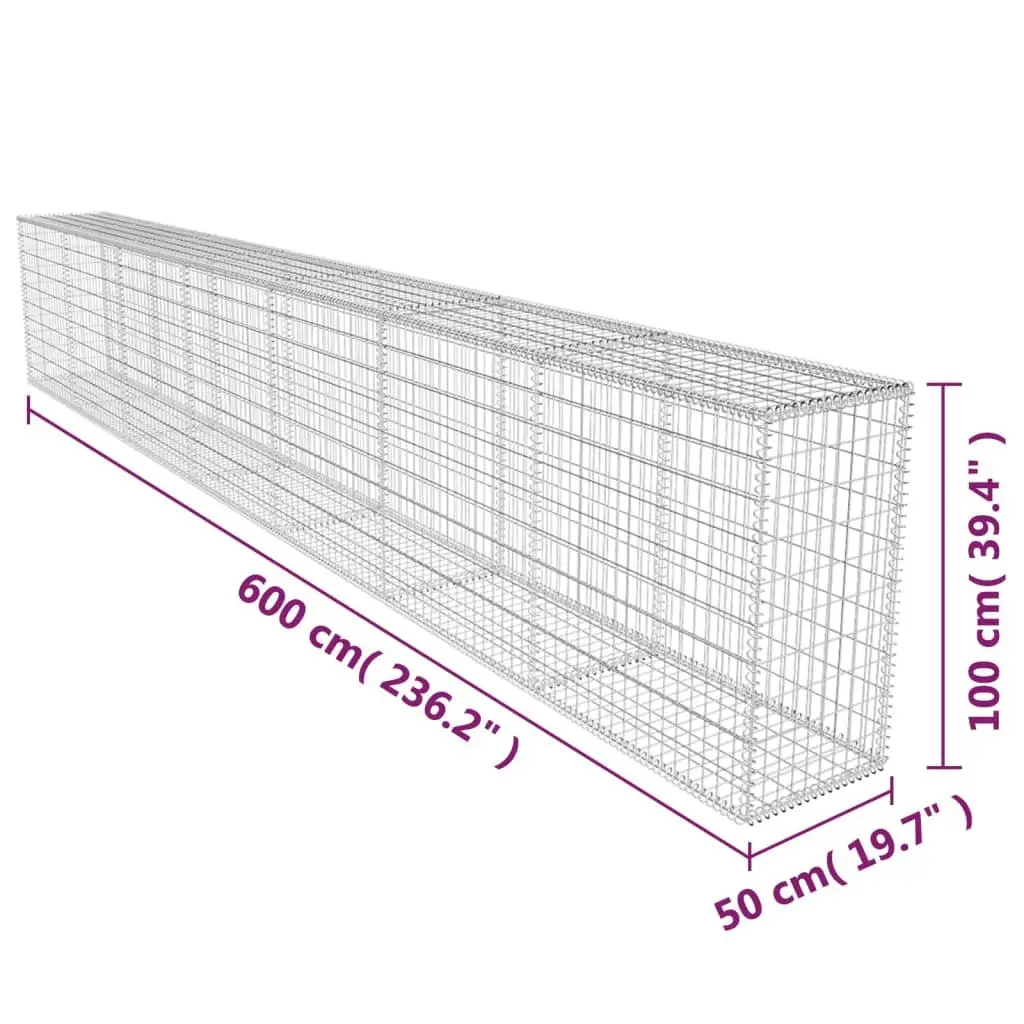 Gabion Wall Panel with Cover Galvanised Steel Retaining Barrier Fencing