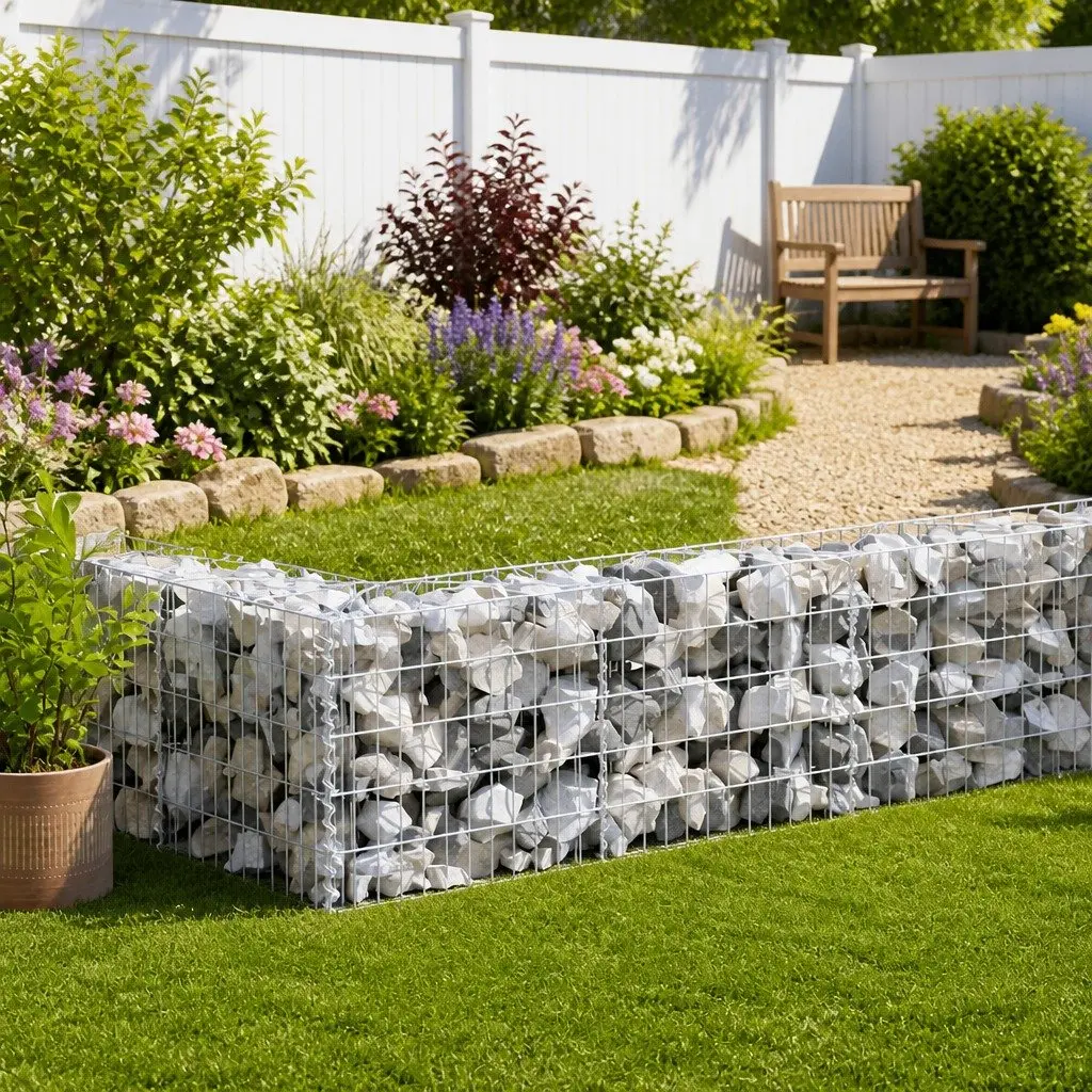 Gabion Basket Galvanised Steel Retaining Wall 300 x 30 x 50 cm