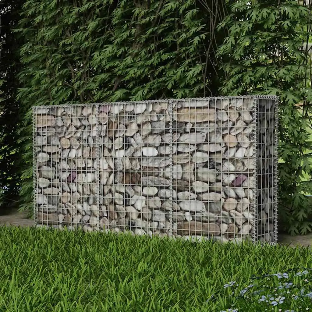 Gabion Basket Galvanised Steel 200 x 30 x 100 cm Retaining Wall Garden Barrier