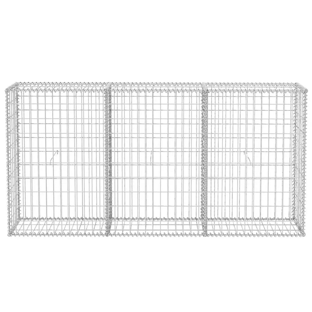 Gabion Basket Galvanised Steel 200 x 30 x 100 cm Retaining Wall Garden Barrier