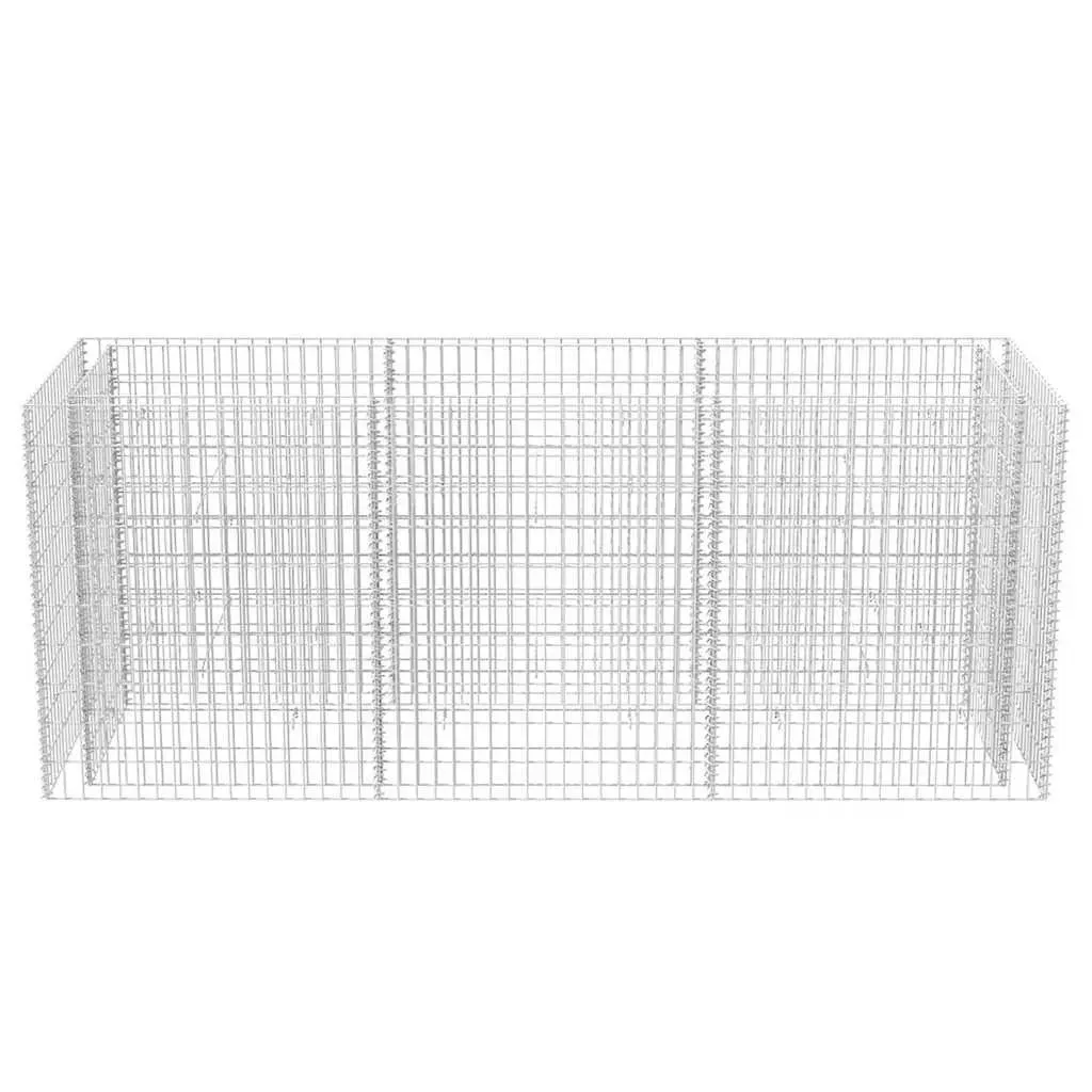 Gabion Raised Bed Silver Garden Planter Outdoor Flower Border 270x90x100 cm