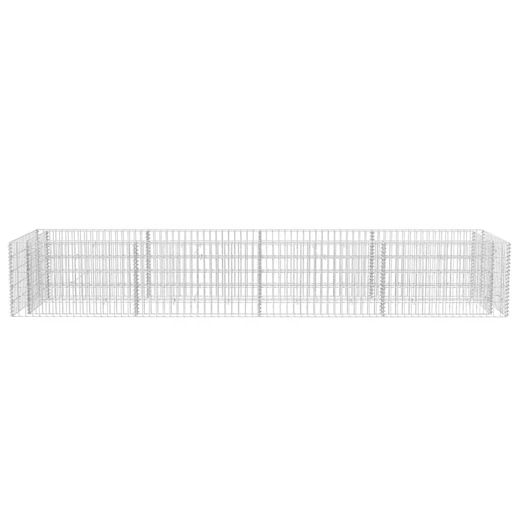 Gabion Raised Bed Garden Planter Border Box Silver 360x90x50cm Outdoor