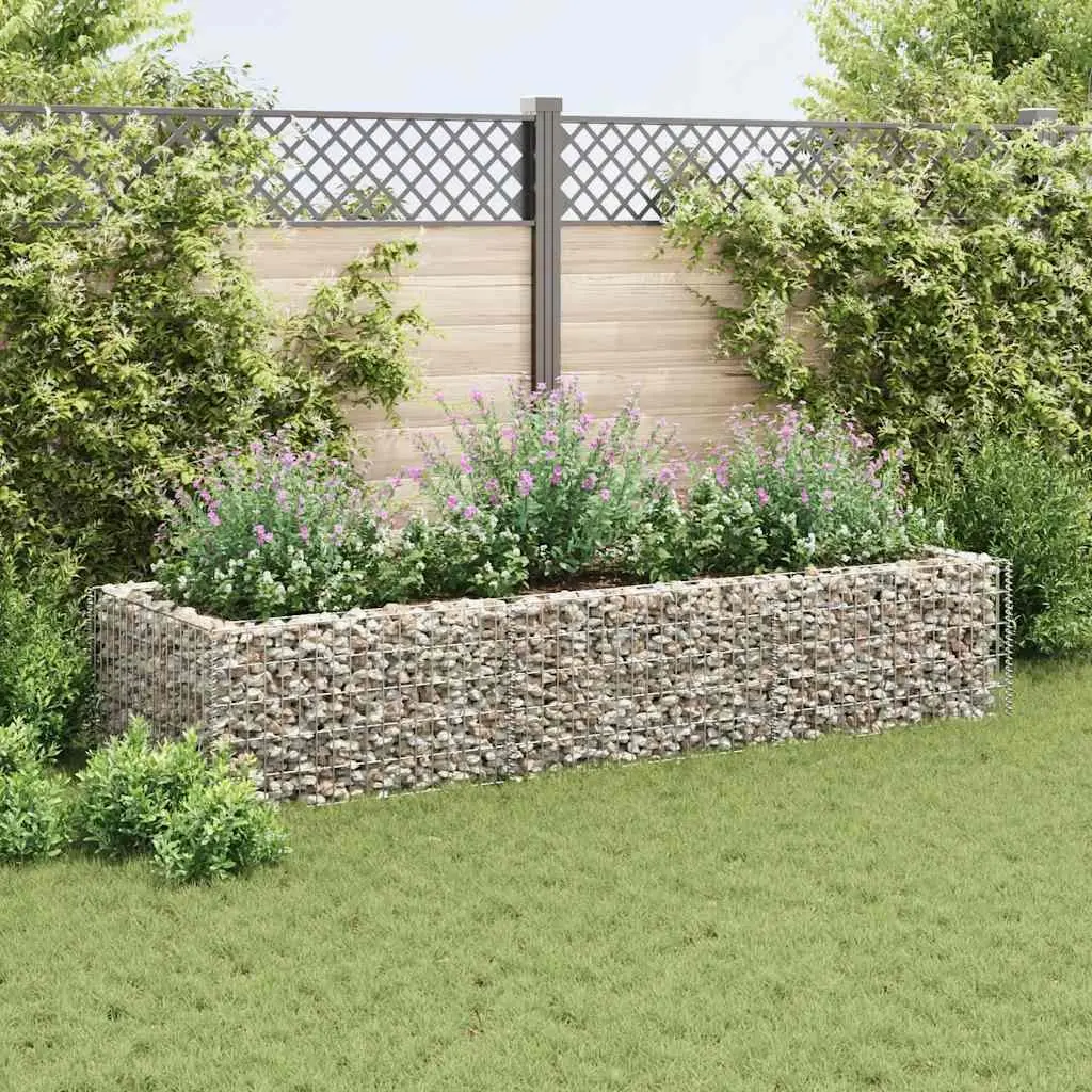 Gabion Raised Garden Bed Steel Planter Border 270x90x50cm