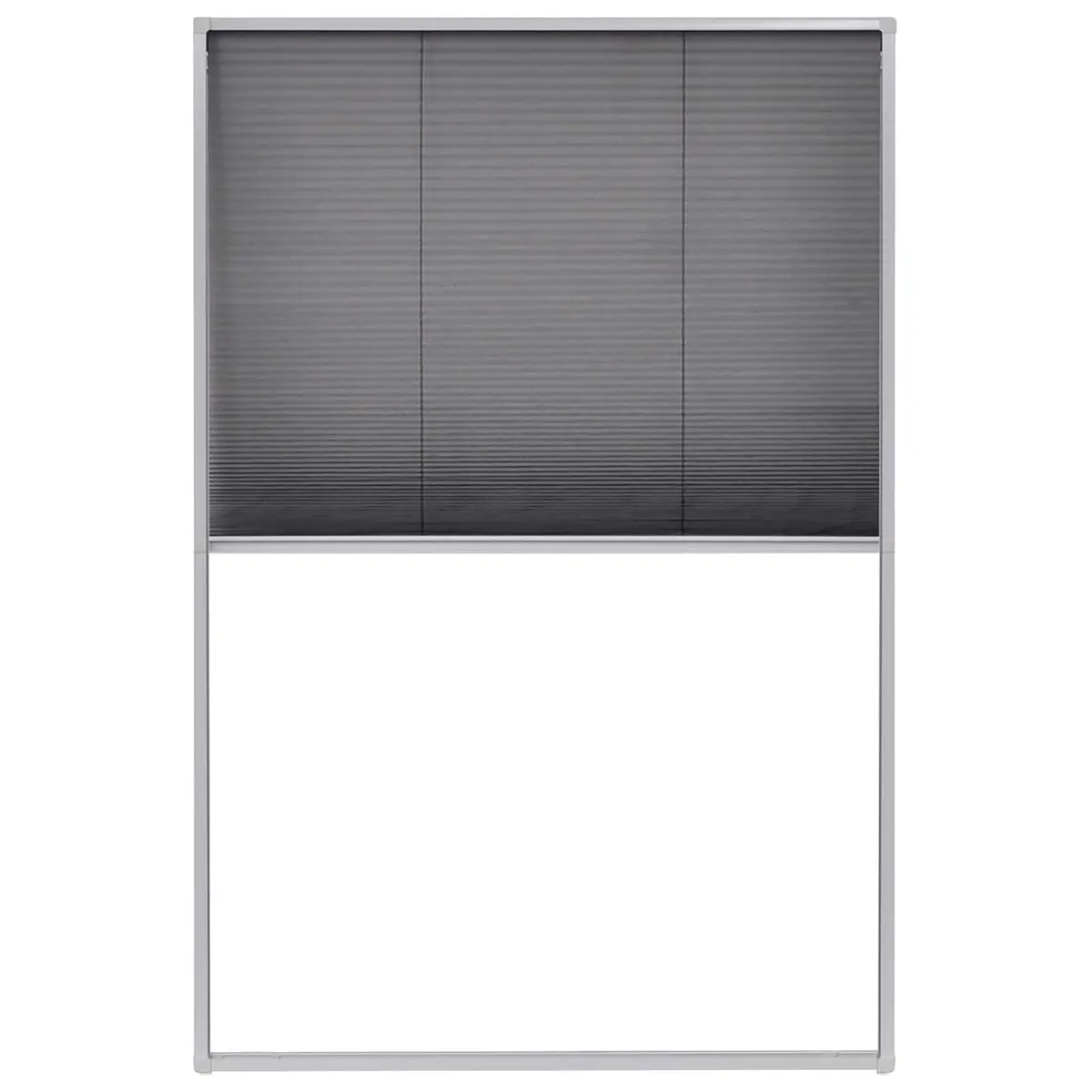 Plisse Insect Screen for Windows Aluminium Frame Mesh 80x120 cm Black