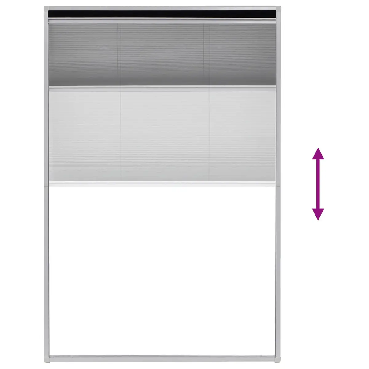 Plisse Insect Screen for Windows Aluminium Frame Mesh 80x120 cm Black