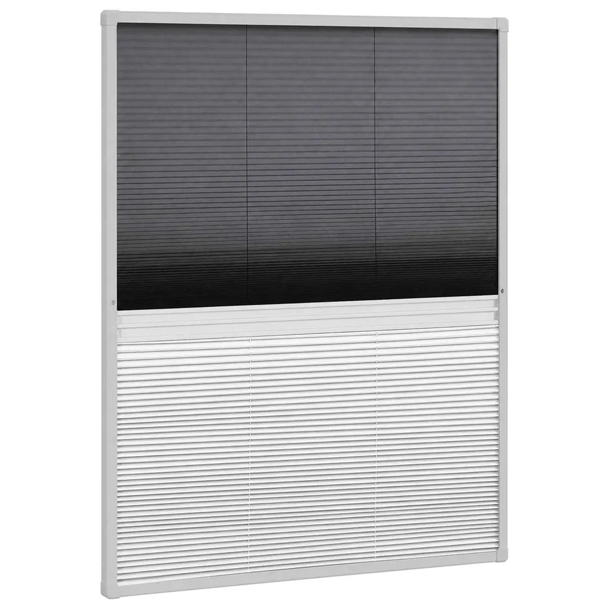 Plisse Insect Screen Window Aluminium Frame Black 80x100cm Mesh Shade