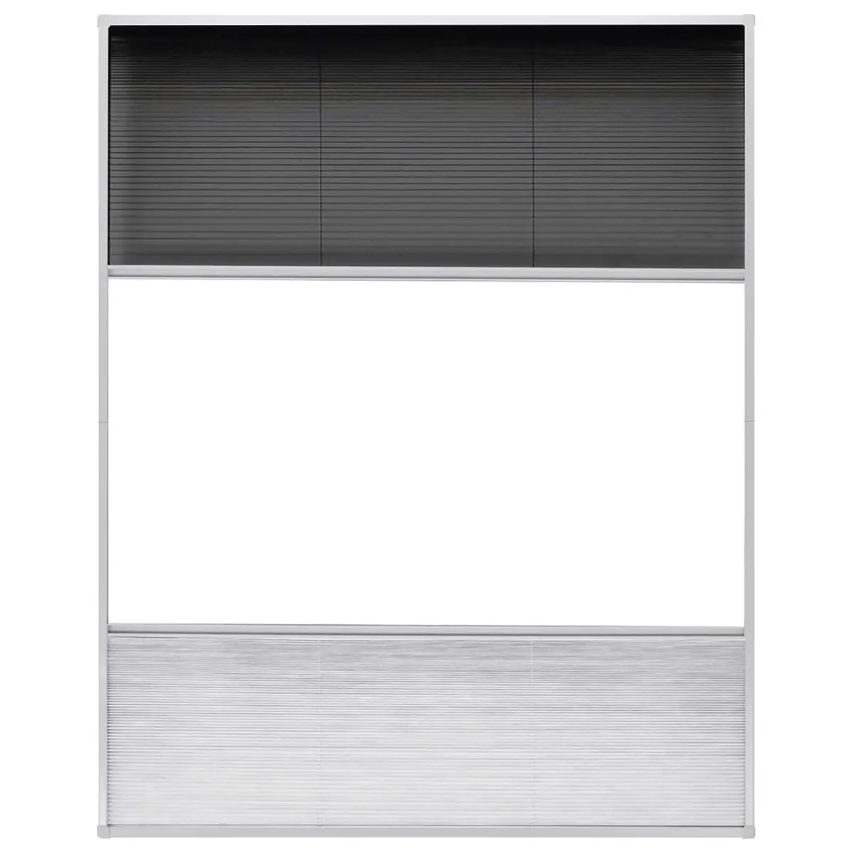 Plisse Insect Screen Window Aluminium Frame Black 80x100cm Mesh Shade