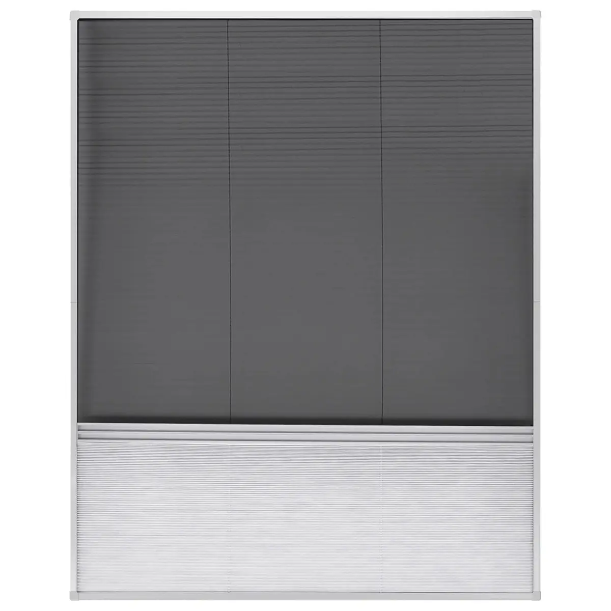 Plisse Insect Screen Window Aluminium Frame Black 80x100cm Mesh Shade