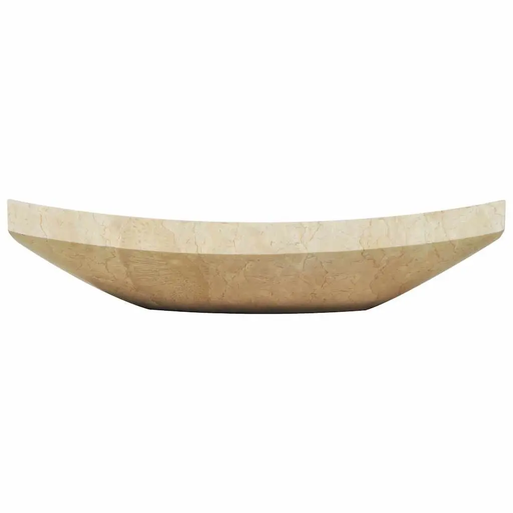 Cream Rectangular Marble Sink