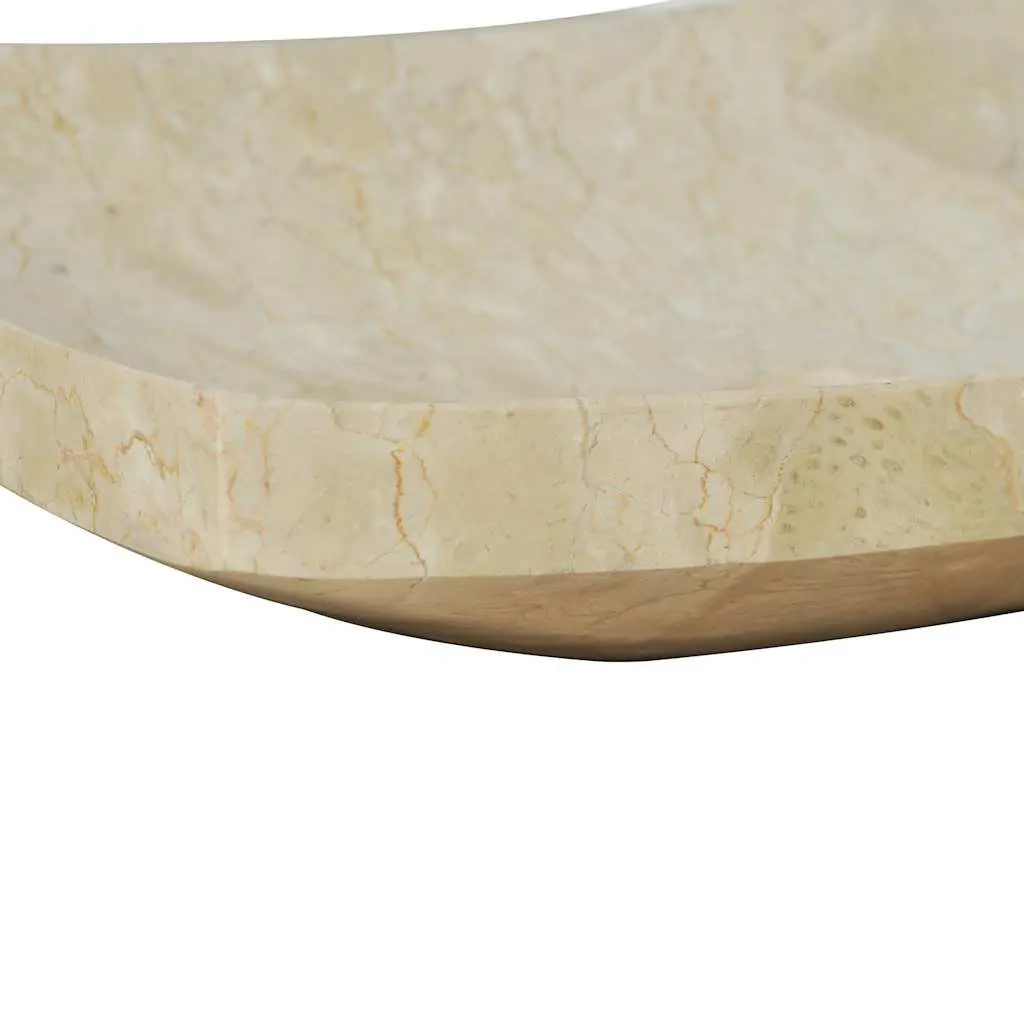 Cream Rectangular Marble Sink