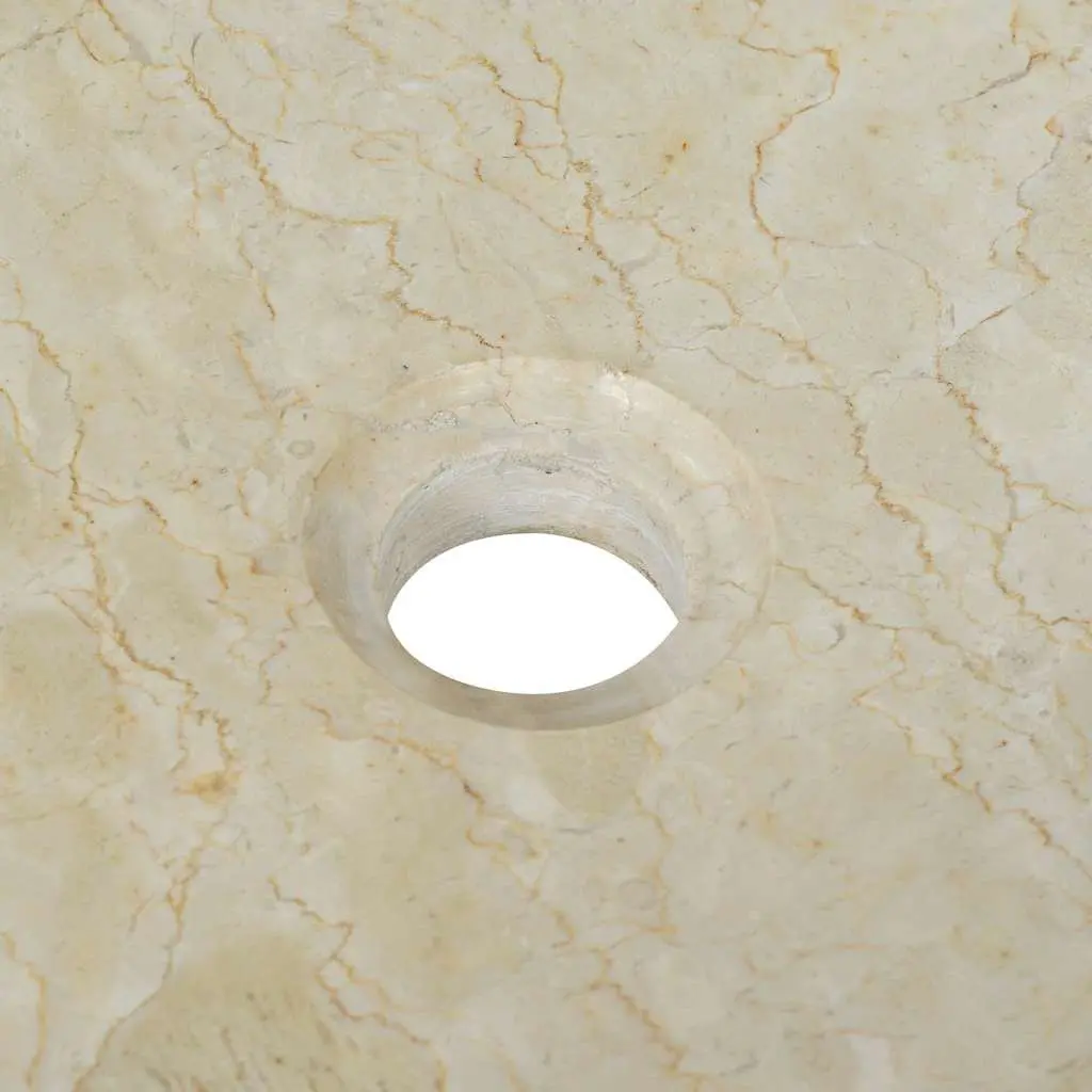 Cream Rectangular Marble Sink