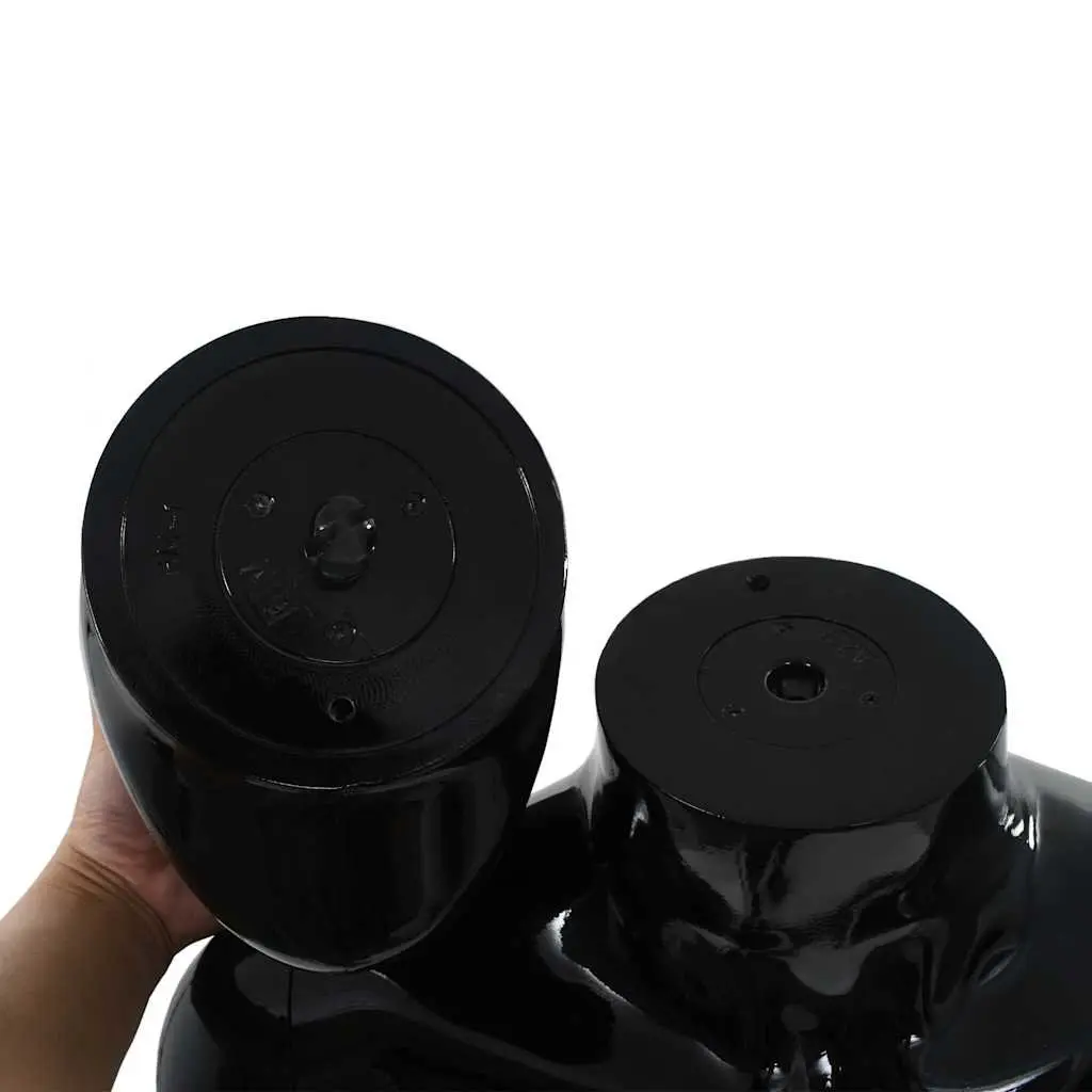 Male Mannequin Full Body Glossy Black Display 185cm with Glass Base