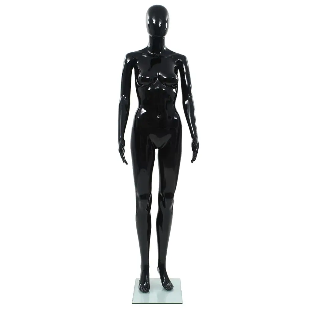 Full Body Female Mannequin Glossy Black Glass Base Display 175cm Shop Window