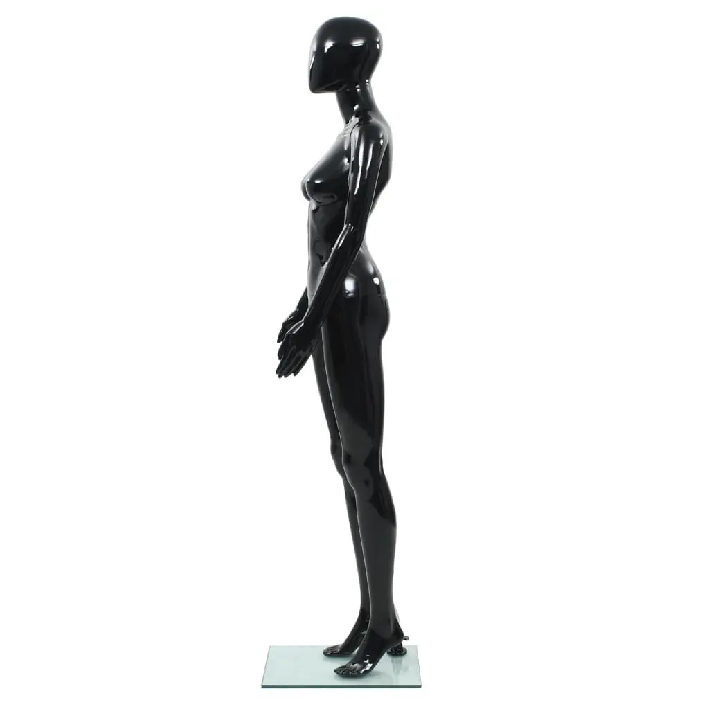 Full Body Female Mannequin Glossy Black Glass Base Display 175cm Shop Window