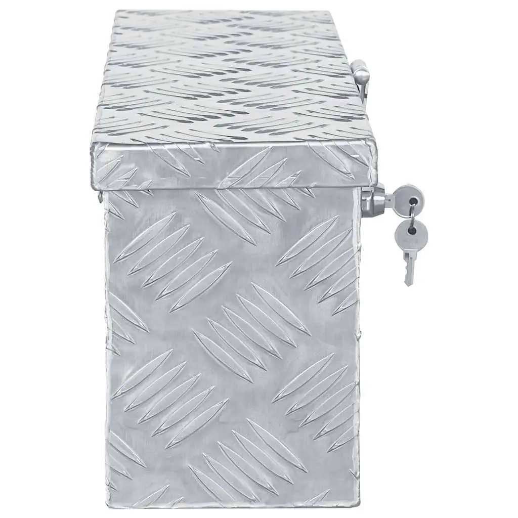 Aluminium Tool Box 48.5x14x20 cm Silver Storage Organiser Locking System