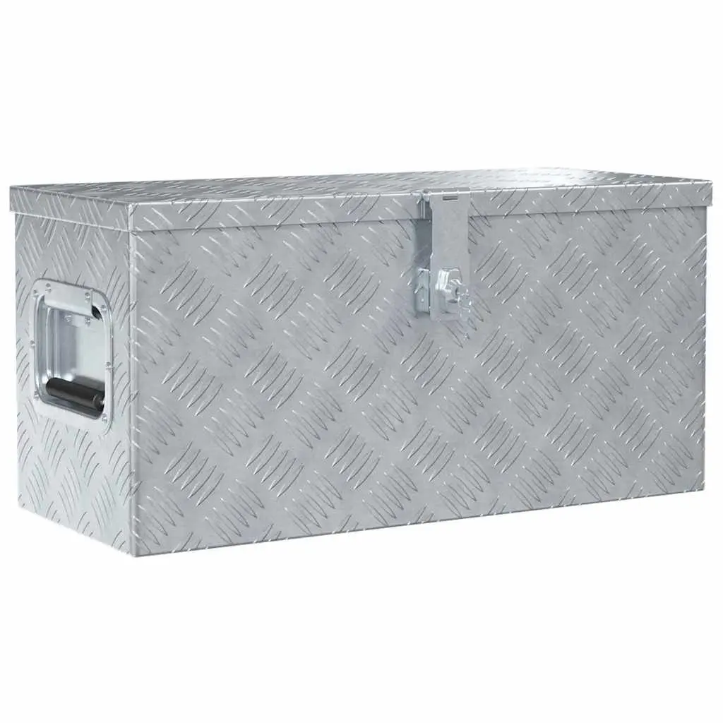 Aluminium Tool Box Storage Locking 61.5x26.5x30cm Silver